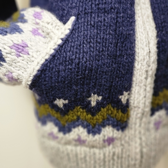 Vintage zipup alpaca sweater jacket - Picture 7 of 10